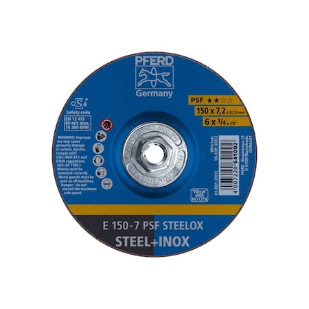 Pferd Grinding Wheel, 6" x 1/4 61012